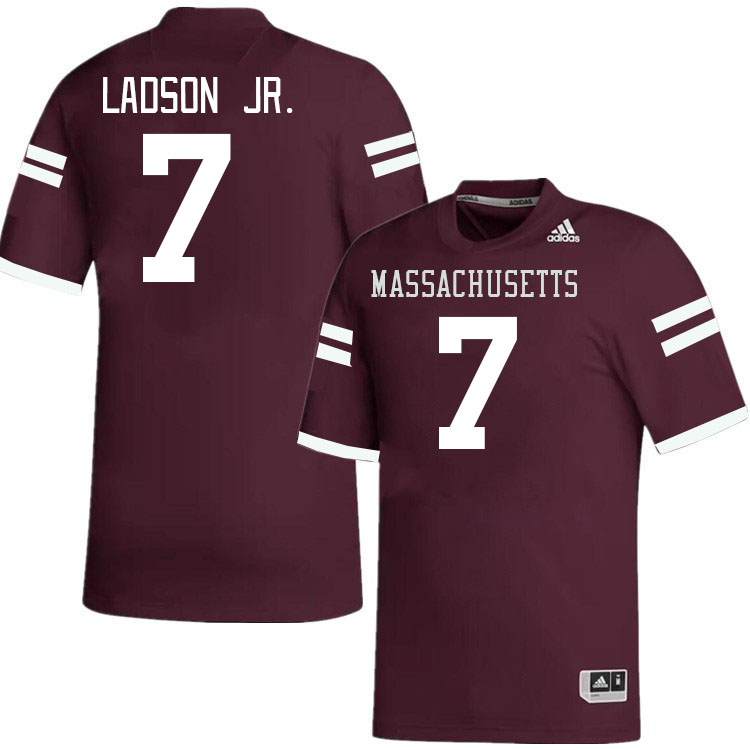 Massachusetts Minutemen #7 Frank Ladson Jr. College Football Jerseys Stitched-Maroon